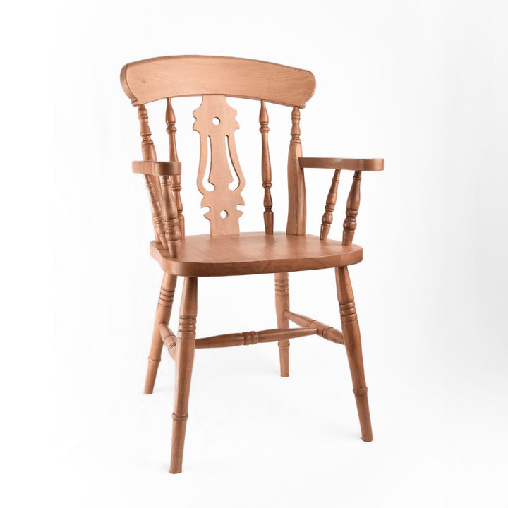 Farmhouse Fiddleback Carver Chair